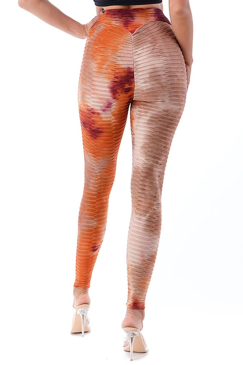 High Waist Waffle Rib Butt-lift Leggings